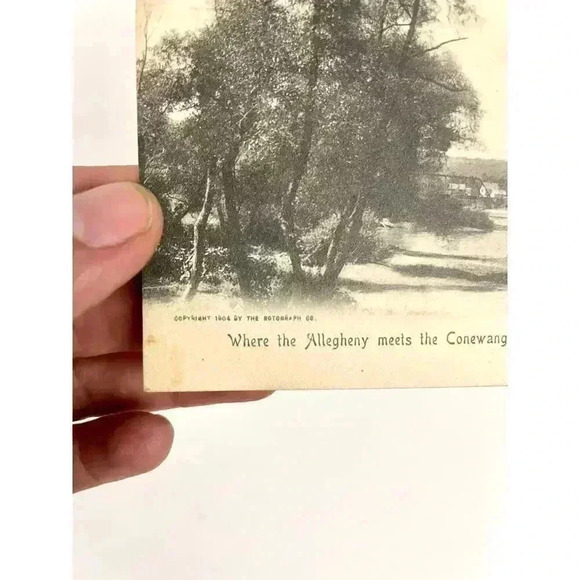 1905 Postcard Where the Allegheny meets the Conewango Warren PA RPPC Antique - Picture 6 of 6